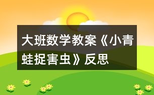 大班數(shù)學(xué)教案《小青蛙捉害蟲(chóng)》反思