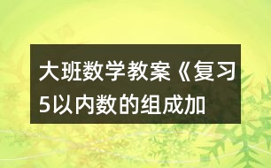 大班數(shù)學(xué)教案《復(fù)習(xí)5以內(nèi)數(shù)的組成、加減》反思