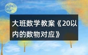 大班數(shù)學(xué)教案《20以內(nèi)的數(shù)物對(duì)應(yīng)》