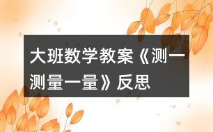 大班數(shù)學教案《測一測、量一量》反思