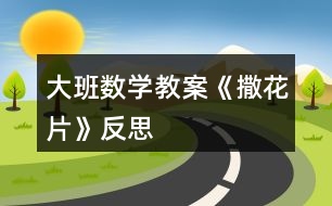 大班數(shù)學教案《撒花片》反思