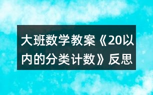 大班數(shù)學(xué)教案《20以內(nèi)的分類計數(shù)》反思