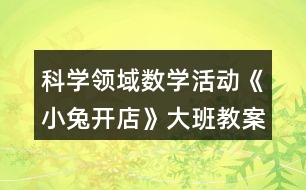 科學(xué)領(lǐng)域數(shù)學(xué)活動(dòng)《小兔開(kāi)店》大班教案