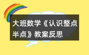 大班數(shù)學(xué)《認識整點、半點》教案反思