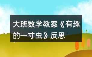 大班數學教案《有趣的一寸蟲》反思