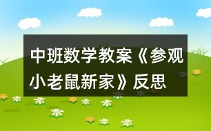 中班數(shù)學教案《參觀小老鼠新家》反思