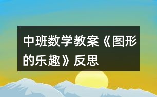 中班數(shù)學教案《圖形的樂趣》反思