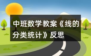 中班數(shù)學(xué)教案《線的分類、統(tǒng)計(jì)》反思