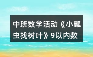 中班數(shù)學(xué)活動(dòng)《小瓢蟲(chóng)找樹(shù)葉》9以?xún)?nèi)數(shù)的認(rèn)識(shí)教案反思