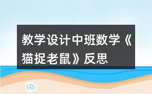 教學(xué)設(shè)計(jì)中班數(shù)學(xué)《貓捉老鼠》反思