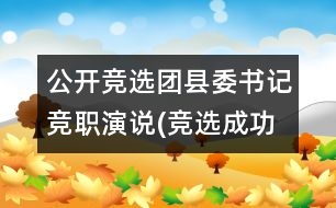 公開競(jìng)選團(tuán)縣委書記競(jìng)職演說(shuō)(競(jìng)選成功,經(jīng)典)