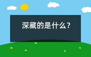 深藏的是什么？