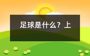 足球是什么？（上）