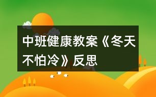 中班健康教案《冬天不怕冷》反思