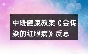 中班健康教案《會(huì)傳染的紅眼病》反思