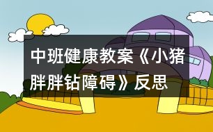 中班健康教案《小豬胖胖鉆障礙》反思