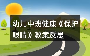 幼兒中班健康《保護(hù)眼睛》教案反思