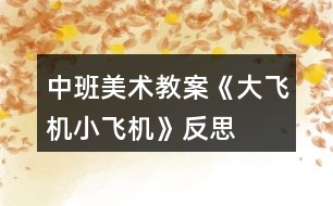 中班美術(shù)教案《大飛機(jī)、小飛機(jī)》反思