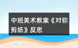 中班美術教案《對稱剪紙》反思