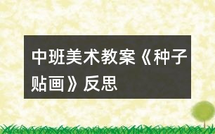 中班美術(shù)教案《種子貼畫》反思