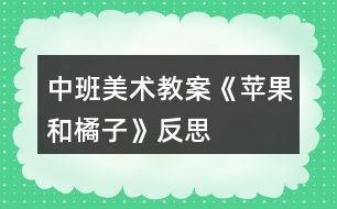 中班美術教案《蘋果和橘子》反思