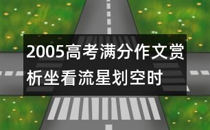 2005高考滿分作文賞析：坐看流星劃空時(shí)