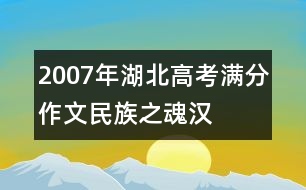 2007年湖北高考滿分作文：民族之魂——漢語