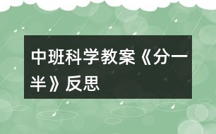 中班科學教案《分一半》反思