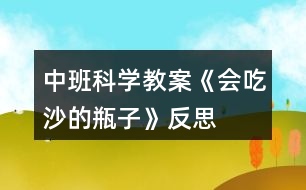 中班科學(xué)教案《會(huì)吃沙的瓶子》反思