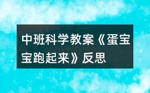 中班科學(xué)教案《蛋寶寶跑起來(lái)》反思