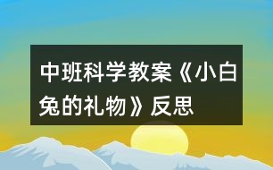 中班科學(xué)教案《小白兔的禮物》反思