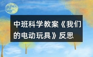 中班科學(xué)教案《我們的電動(dòng)玩具》反思