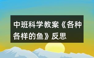 中班科學(xué)教案《各種各樣的魚》反思