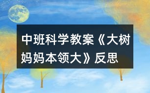 中班科學教案《大樹媽媽本領(lǐng)大》反思