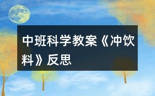 中班科學教案《沖飲料》反思