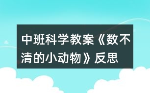 中班科學教案《數(shù)不清的小動物》反思