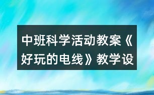 中班科學(xué)活動教案《好玩的電線》教學(xué)設(shè)計與反思