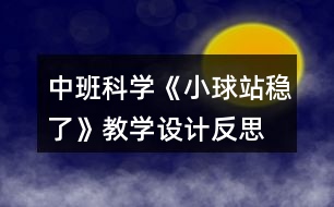 中班科學《小球站穩(wěn)了》教學設計反思