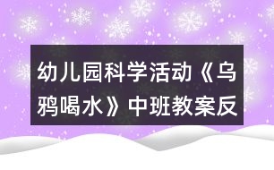 幼兒園科學(xué)活動《烏鴉喝水》中班教案反思