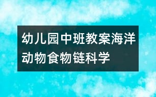 幼兒園中班教案：海洋動物食物鏈（科學）