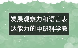 發(fā)展觀察力和語言表達能力的中班科學教案：蛋和蛋制品