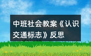 中班社會(huì)教案《認(rèn)識(shí)交通標(biāo)志》反思