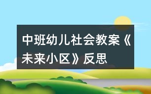 中班幼兒社會(huì)教案《未來小區(qū)》反思