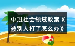 中班社會領域教案《被別人打了怎么辦》反思