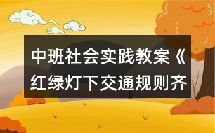 中班社會實踐教案《紅綠燈下交通規(guī)則齊遵守》反思