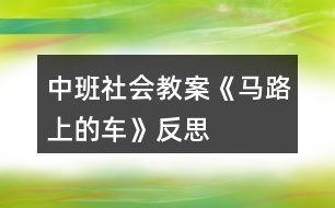 中班社會教案《馬路上的車》反思