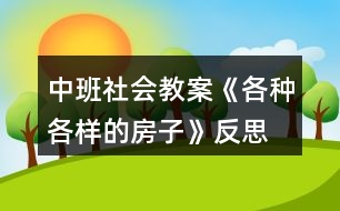 中班社會(huì)教案《各種各樣的房子》反思