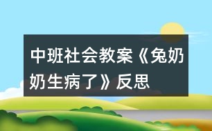 中班社會教案《兔奶奶生病了》反思