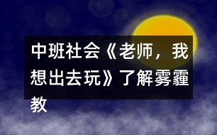 中班社會(huì)《老師，我想出去玩》（了解霧霾）教案反思