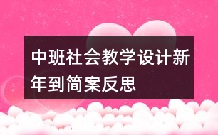 中班社會教學(xué)設(shè)計新年到簡案反思